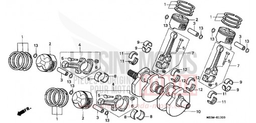 VILEBREQUIN/PISTON VF750CX de 1999